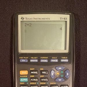 Texas Instruments TI-83 Graphing Calculator + Cover - Testing and Working